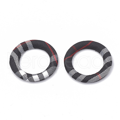 Cloth Fabric Covered Linking Rings WOVE-N009-04A-1