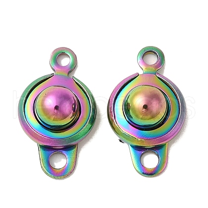 201 Stainless Steel Snap Clasps STAS-K148-11RC-1