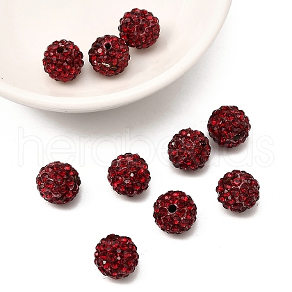 Pave Disco Ball Beads X-RB-A130-10mm-5-1