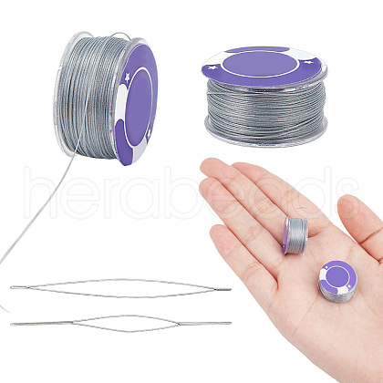  2 Rolls Special Coated Polyester Beading Threads OCOR-NB0002-06C-1