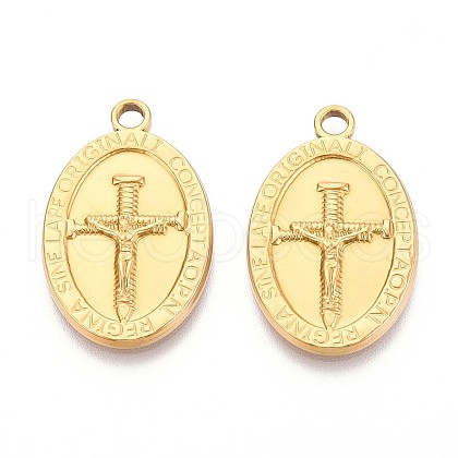 Ion Plating(IP) 201 Stainless Steel Pendants STAS-N109-240G-1