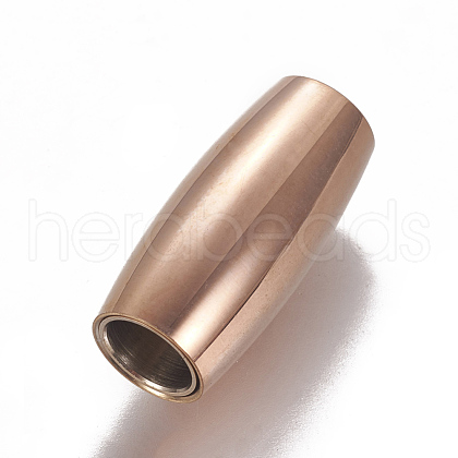 Ion Plating(IP) 304 Stainless Steel Magnetic Clasps with Glue-in Ends STAS-F212-022RG-1