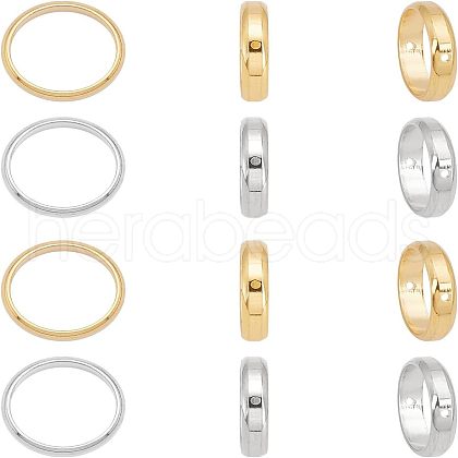 Unicraftale 12pcs 2 Colors 304 Stainless Steel Bead Frames STAS-UN0023-58-1