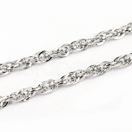 304 Stainless Steel Rope Chains CHS-L001-133-0.6mm-1