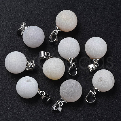 Natural Agate Charms G-Q998-036C-1