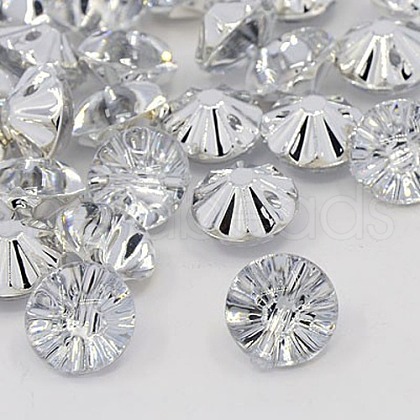 Acrylic Rhinestone Buttons X-BUTT-J002-01-1