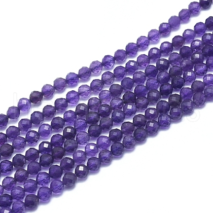 Natural Amethyst Beads Strands G-D0003-E84-4MM-1