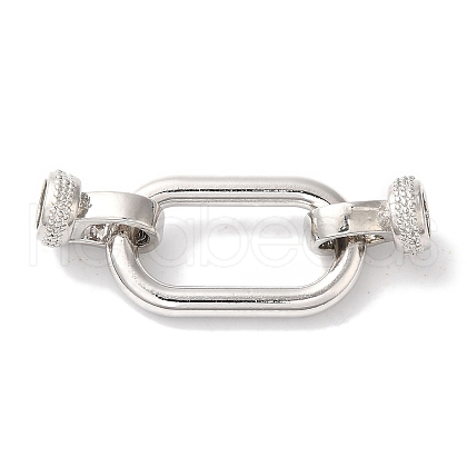 Rectangle Rack Plating Brass Fold Over Clasps KK-A225-01B-P-1
