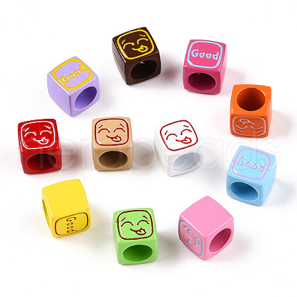 Spray Painted Alloy Beads FIND-N005-59-1