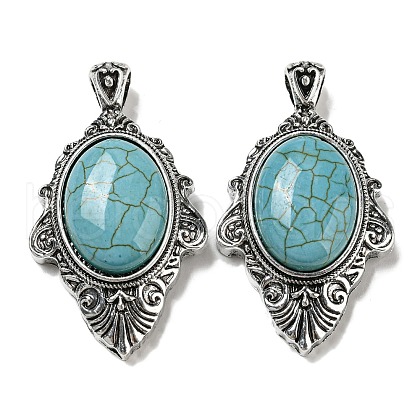 Synthetic Turquoise Big Pendants G-Z050-03A-1