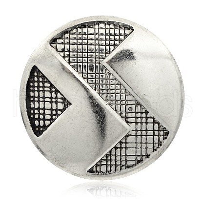 Flat Round Iron Pendants IFIN-J033-17AS-1
