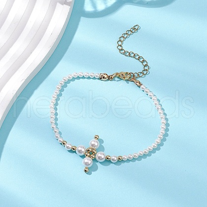 Shell Pearl Beads Bracelets for Women BJEW-TA00571-1