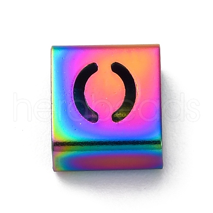 Ion Plating(IP) 304 Stainless Steel Square Slide Charms STAS-L132-26O-M-1