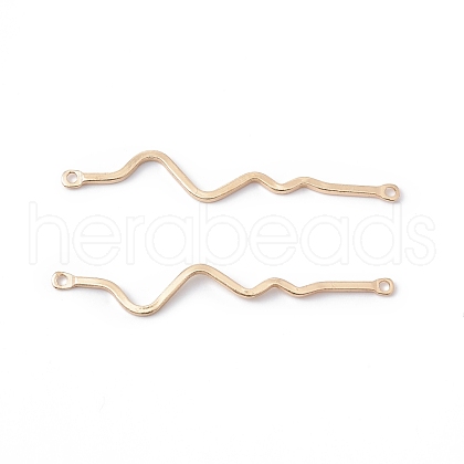 Rack Plating Brass Connector Charms KK-G433-12G-1