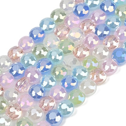 Electroplate Glass Beads Strands EGLA-G039-02A-02-1