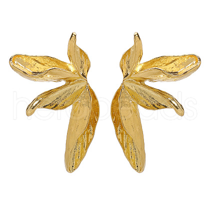 Alloy Stud Earrings EJEW-D300-02G-05-1