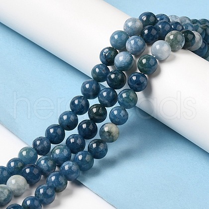 Natural Dyed White Jade Beads Strands G-M402-C03-02-1