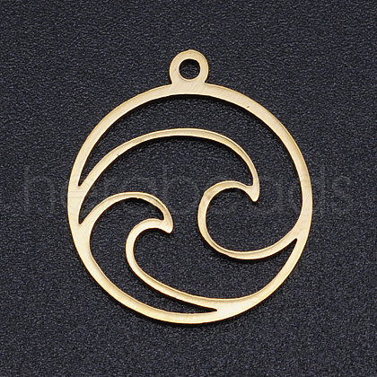 201 Stainless Steel Laser Cut Pendants STAS-S105-T966-2-1