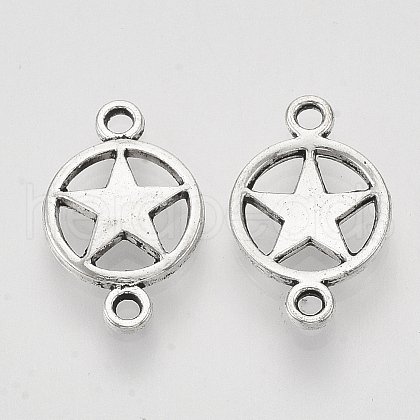 Tibetan Style Alloy Pentacle Links connectors TIBEP-S319-034AS-RS-1