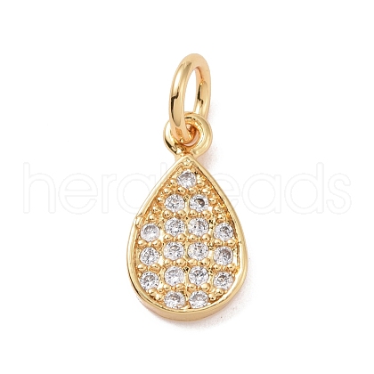 Brass Micro Pave Cubic Zirconia Pendants KK-I614-064G-1