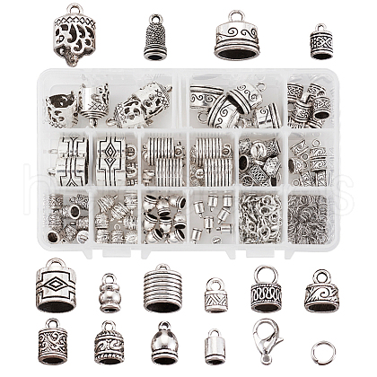 Tibetan Style Alloy Cord Ends TIBE-TA0001-16AS-1