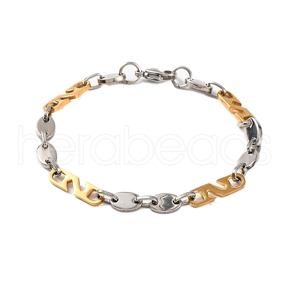 201 Stainless Steel Link Chain Bracelets BJEW-B078-121GP-1