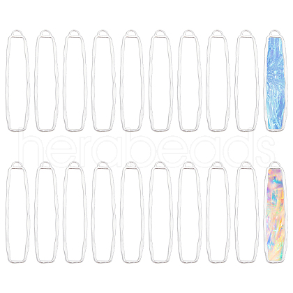 CHGCRAFT 20Pcs Alloy Open Back Bezel Big Pendants FIND-CA0008-87S-1