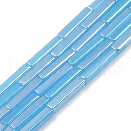 Electroplate Glass Beads Strands EGLA-Q128-11A-AB04-1