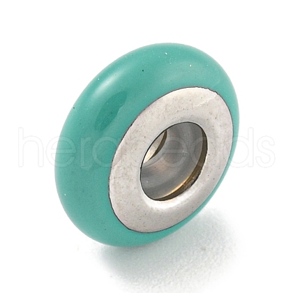 304 Stainless Steel Enamel European Beads STAS-U005-01C-P-1