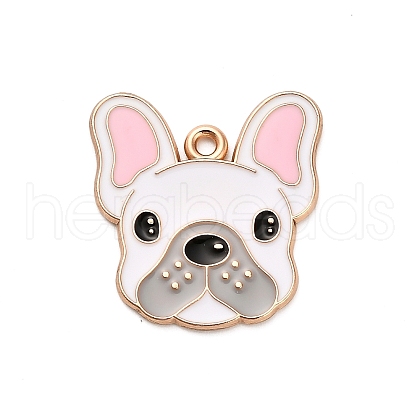 Animal Puppy Alloy Enamel Pendants FIND-V001-03G-03-1