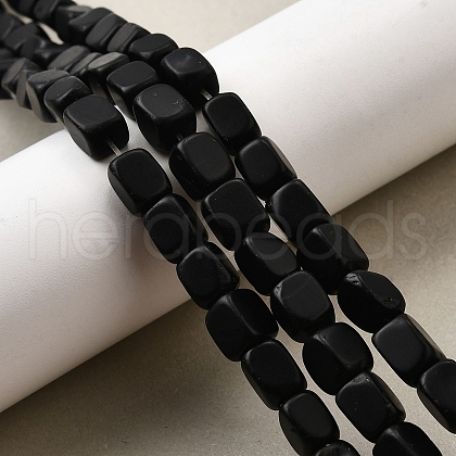 Natural Black Onyx Beads Strands G-F791-C05-1