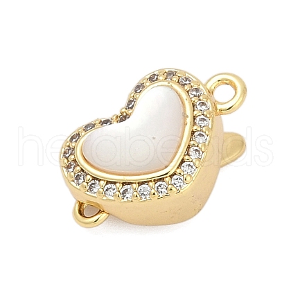 Brass Micro Pave Clear Cubic Zirconia Box Clasps KK-P291-45G-1