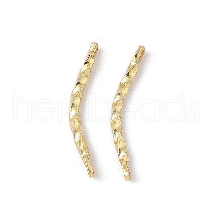 Brass Twisted Stick Connector Charms KK-Q039-16G-1