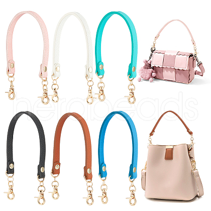   6Pcs 6 Colors PU Imitation Leather Bag Handles FIND-PH0009-49-1