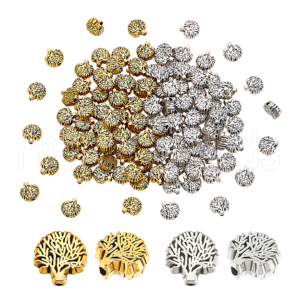   120Pcs 2 Colors Tibetan Style Zinc Alloy Beads FIND-PH0021-42-1
