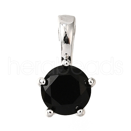Brass Micro Pave Cubic Zirconia Charms KK-D356-05E-P-1