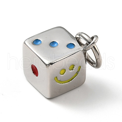 304 Stainless Steel Enamel Pendants X-STAS-E058-05P-1