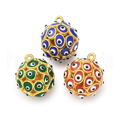 Brass Enamel Pendants KK-F895-06G-1