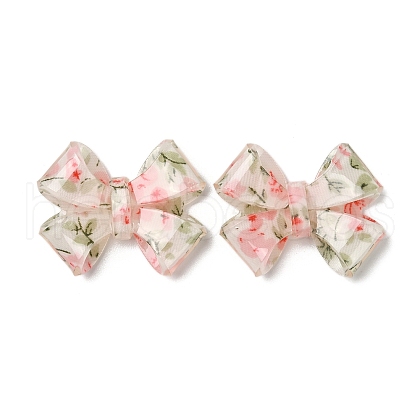 Transparent Printed Acrylic Cabochons OACR-M008-01C-1