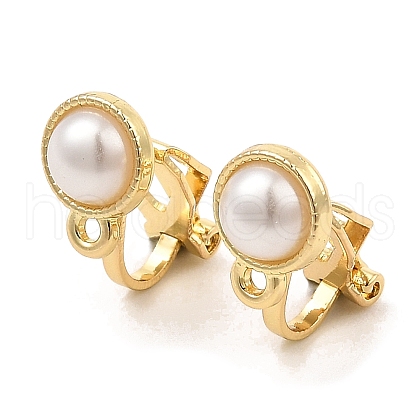 Alloy Clip-on Earring Findings FIND-L015-011G-1