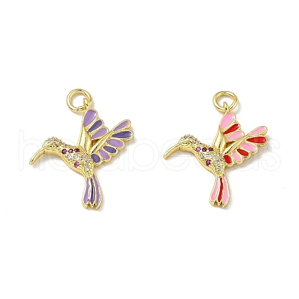 Brass Micro Pave Cubic Zirconia Pendants KK-A163-01G-1-1