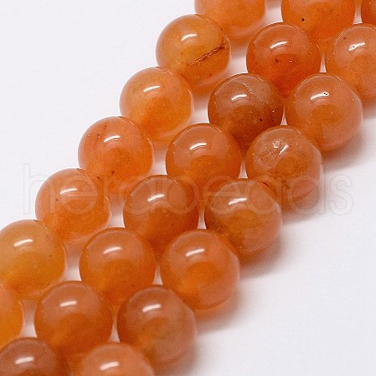 Natural Red Aventurine Bead Strands X-G-P257-03-8mm-1