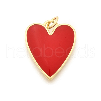 Brass Enamel Pendants KK-K401-14G-09-1