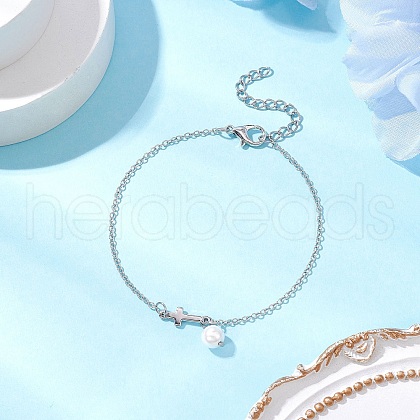 Brass Cable Chain Bracelets BJEW-JB11598-01-1