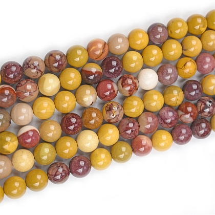Natural Mookaite Round Beads Strands X-G-O047-12-6mm-1