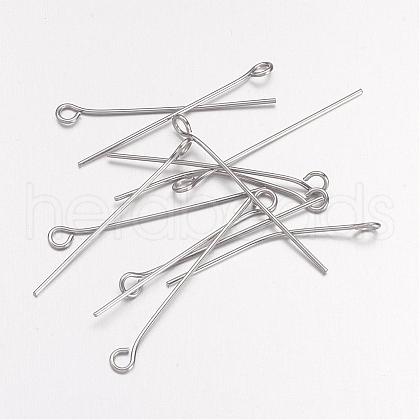 Tarnish Resistant 304 Stainless Steel Eye Pin X-STAS-R045-30mm-1