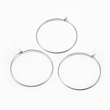 316 Surgical Stainless Steel Hoop Earrings Findings X-STAS-F149-32P-D-1