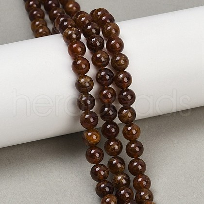 Natural Garnet Beads Strands G-U026-A10-6mm-1