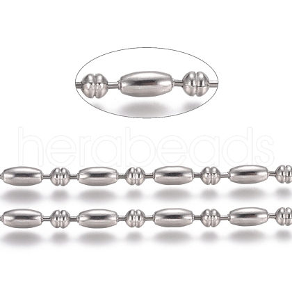 Non-Tarnish 304 Stainless Steel Ball Chains CHS-L024-022F-1