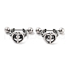 316 Surgical Stainless Steel Shield Barbell Hoop Earrings EJEW-Z050-54AS-1